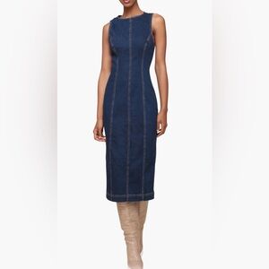 New with tags - Avec Les Filles Seamed Denim Sheath Dress Praia Wash - Size 6